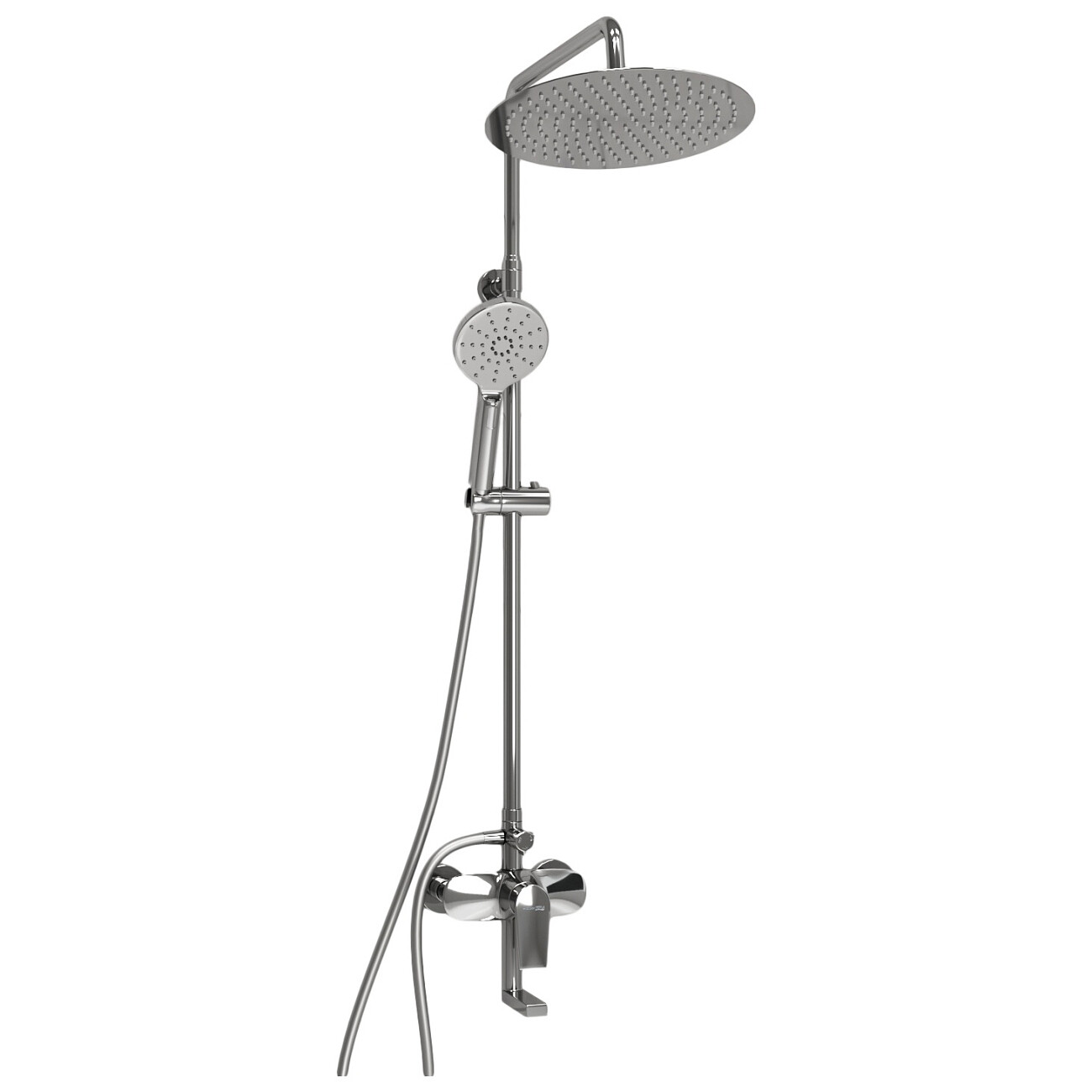 Душевая система со смесителем из латуни хром Wasserkraft A166.116.127.087.CH - изображение 3