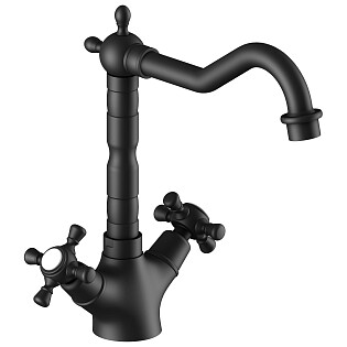 Смеситель для раковины черный Timo Nelson 0143-03F