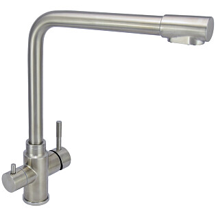 Смеситель для кухни с изливом для фильтрованной воды сталь Juguni Luxe Parus 0402.455