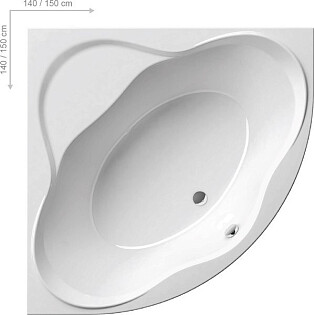 Ванна акриловая 150х150 см белая Ravak New Day C661000000