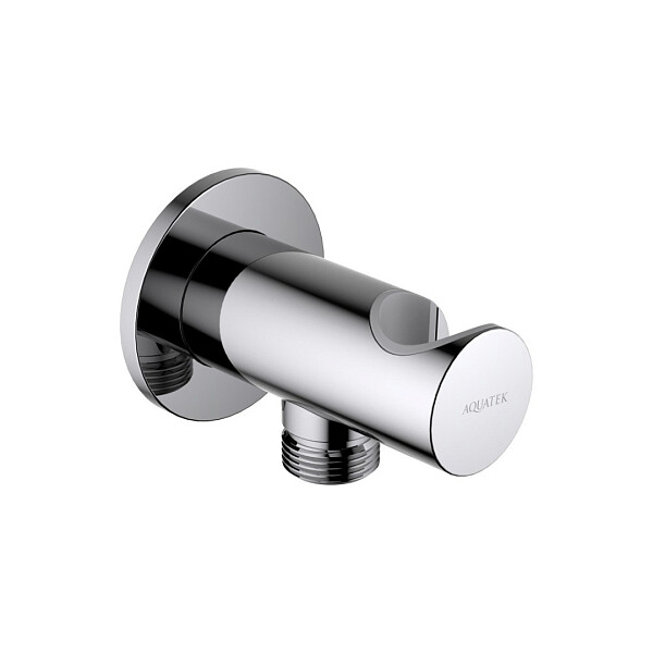 Шланговое подсоединение с держателем хром Aquatek AQ2464CR - изображение 1