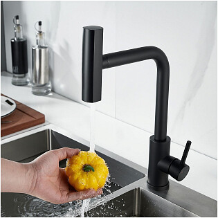 Смеситель из нержавеющей стали для кухни черный Sophia Boch Mann 10432