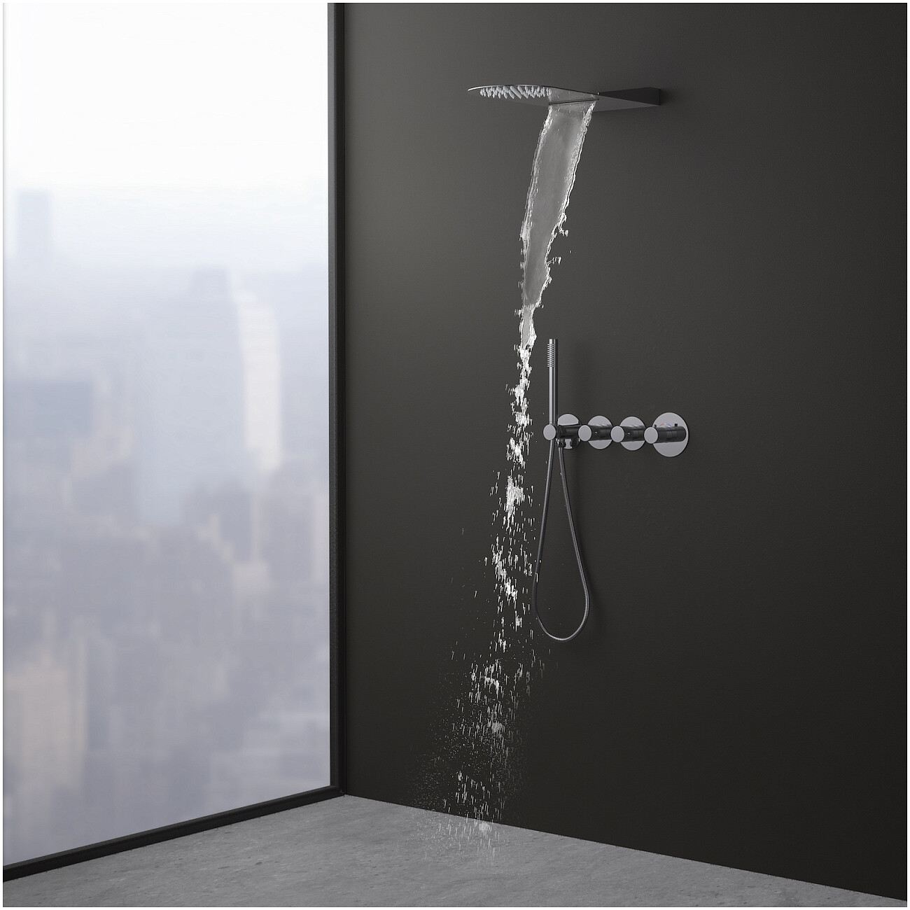 Душевой комплект встраиваемый с верхним душем и термостатом хром Timo Saona SX-2350-00SM - изображение 4