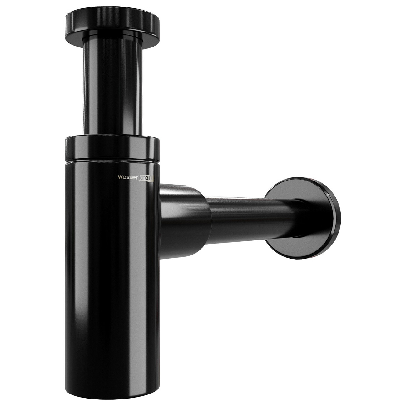Сифон для раковины латунный черный глянец Wasserkraft A171 - изображение 2
