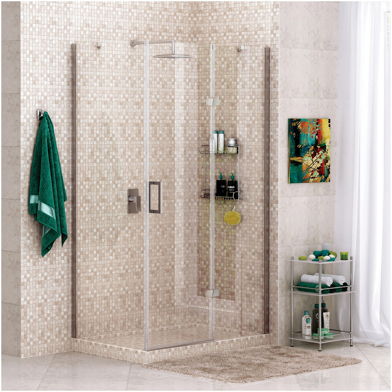 Душевой уголок прямоугольный 120х90 см хром Wasserkraft Aller 10H07R - изображение 2