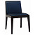 Стул черный с синим велюром Chelsey