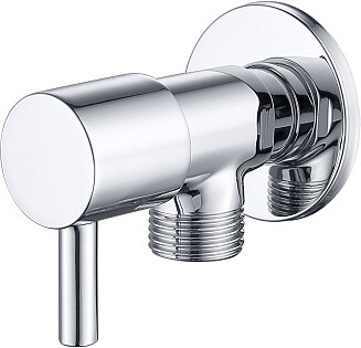  Запорный вентиль угловой настенный хром, никель Aquatek AQ2450CR