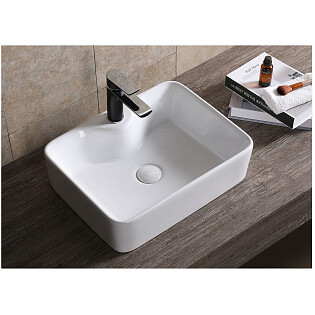 Раковина фарфоровая прямоугольная 37х48 см белая Cerutti SPA CR7051