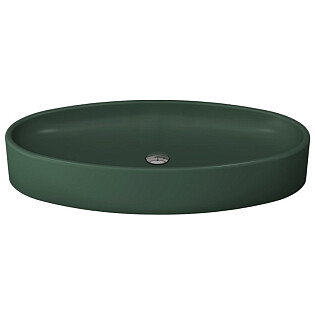 Раковина накладная фарфоровая овальная 85 см зеленая Lavabo Bocchi Vessel 1014-027-0125