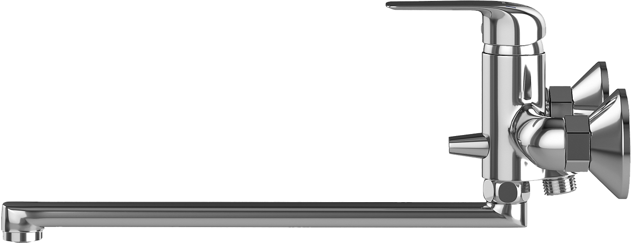 Смеситель универсальный однорычажный с душевым гарнитуром хром Diwo "Тула" TU-03cr - изображение 9