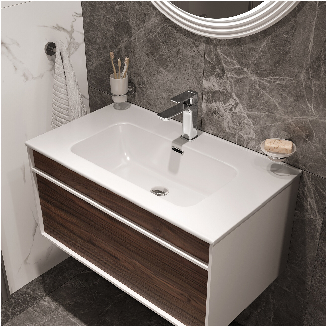 Смеситель для раковины однорычажный хром Stworki "Мосс" S43010CR - изображение 6