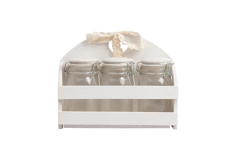 Набор декоративных банок на подставке Loche