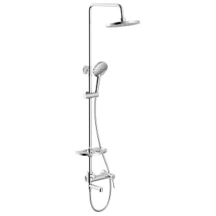 Душевой комплект с регулировкой высоты хром Lemark Minima LM3862C
