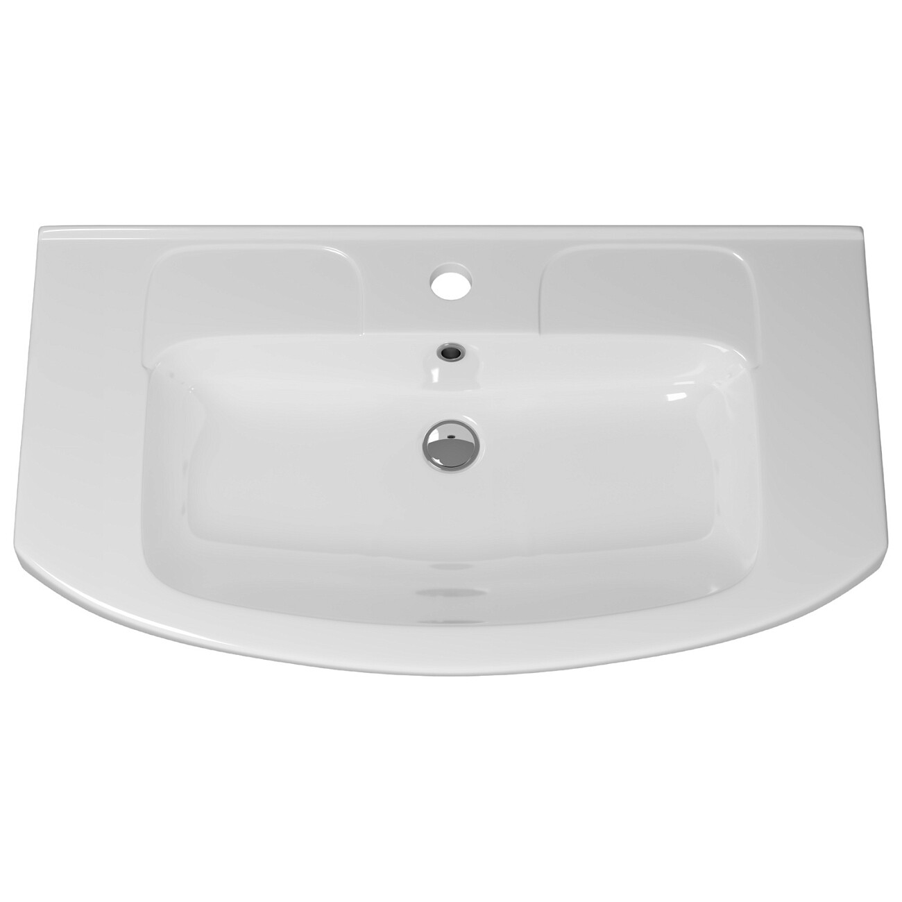 Раковина накладная керамическая полукруглая 49х86 см белая Днепрокерамика "Изео" УТ000015760 - изображение 2