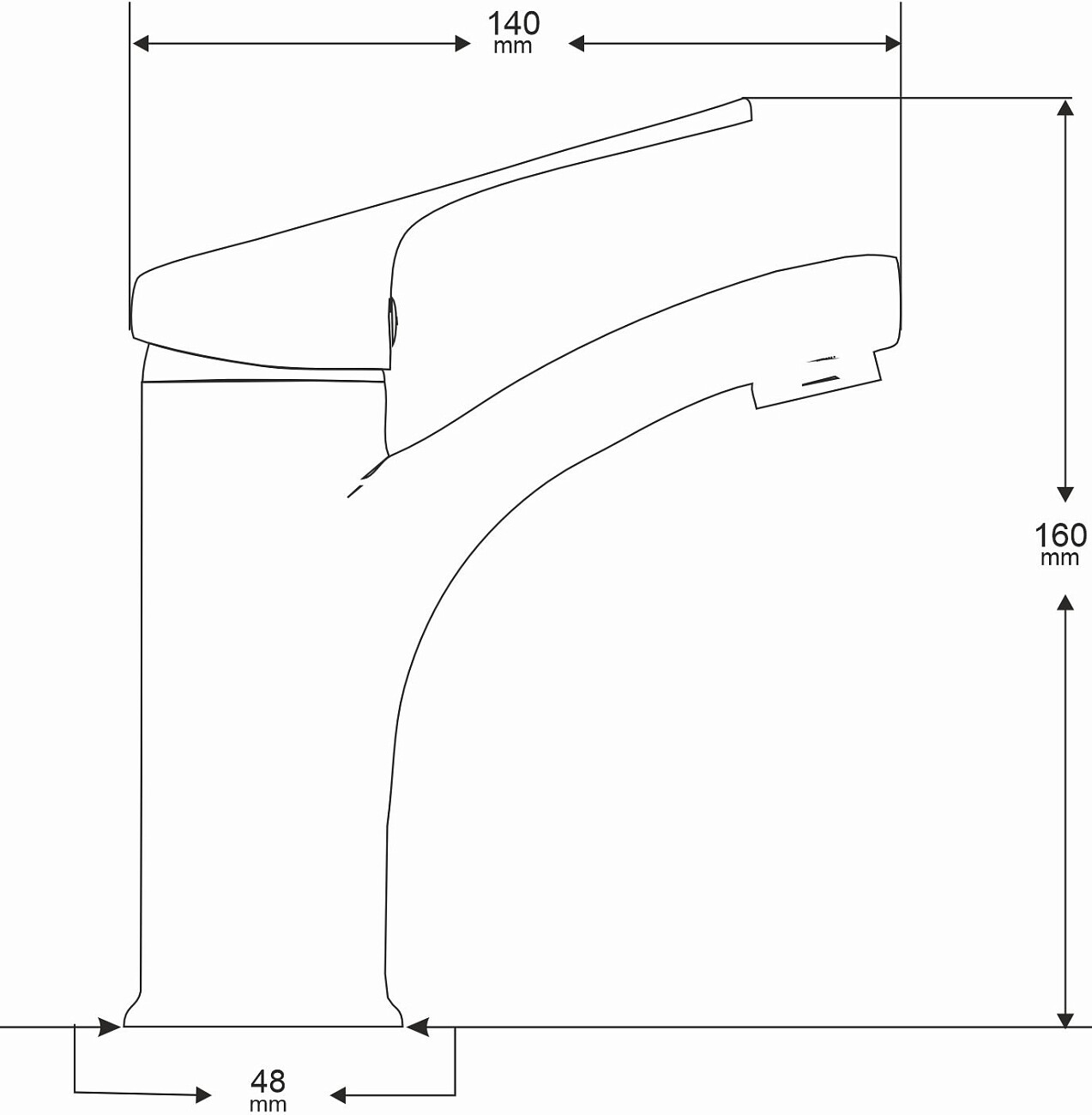 Смеситель для раковины хром Mega Delta MG-SRN203 - изображение 3