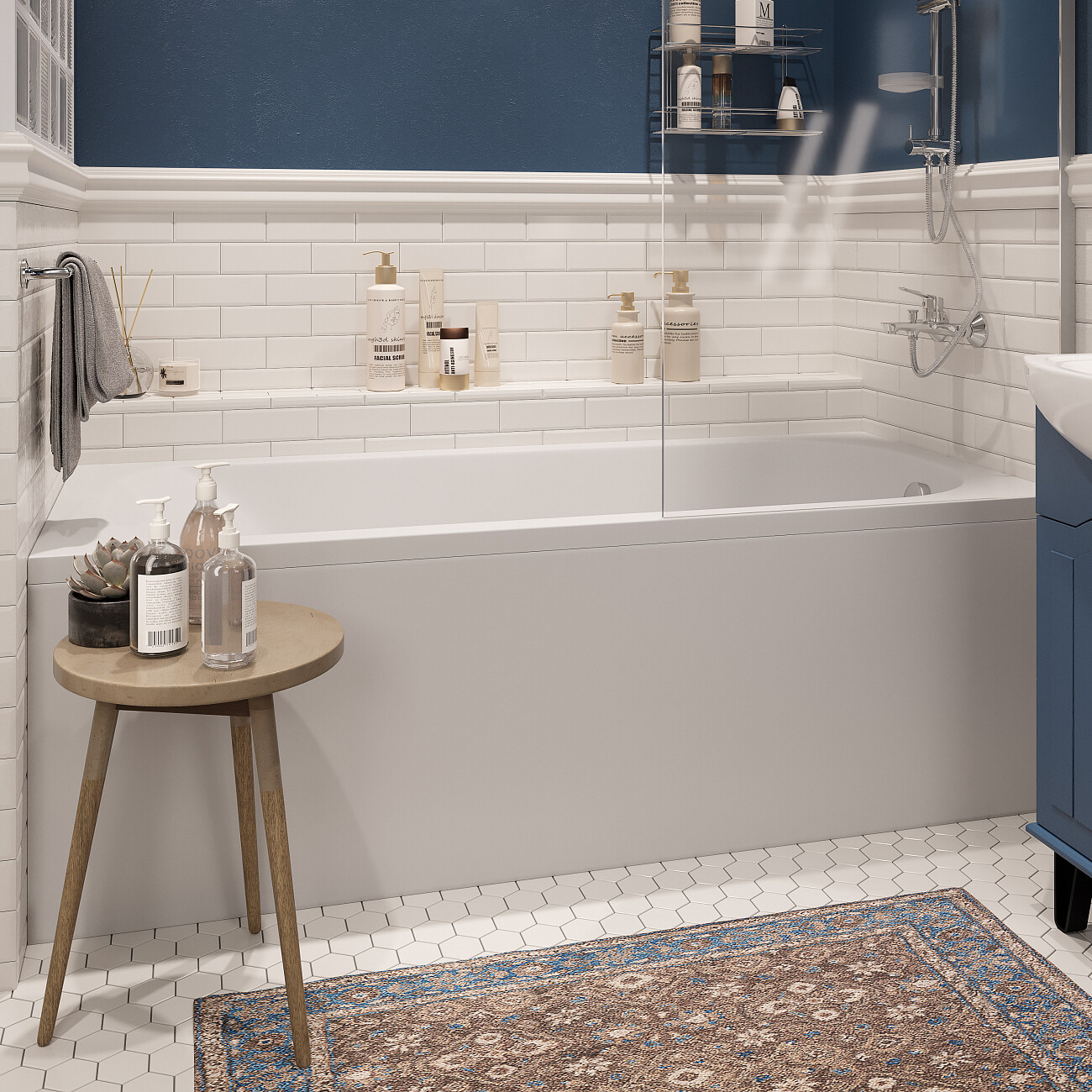 Ванна акриловая прямоугольная с каркасом 170х75 см белая Stworki "Ольборг" OL1700 - изображение 5