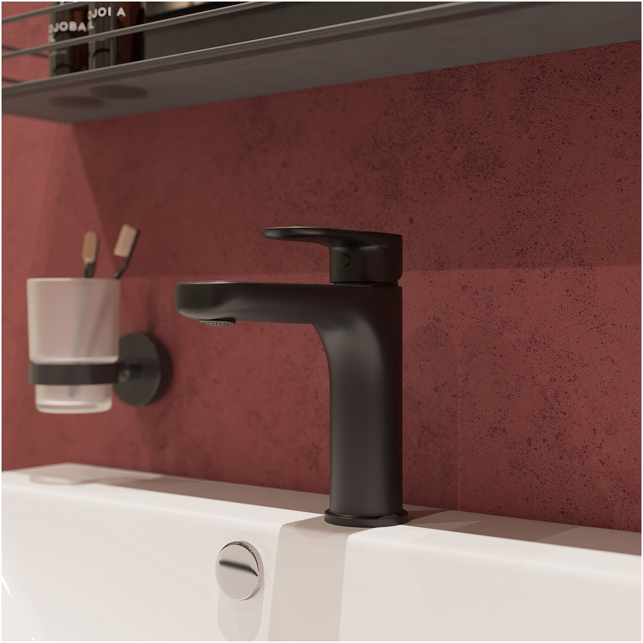 Смеситель для раковины черный Stworki "Ноттвиль" NO-01b - изображение 8