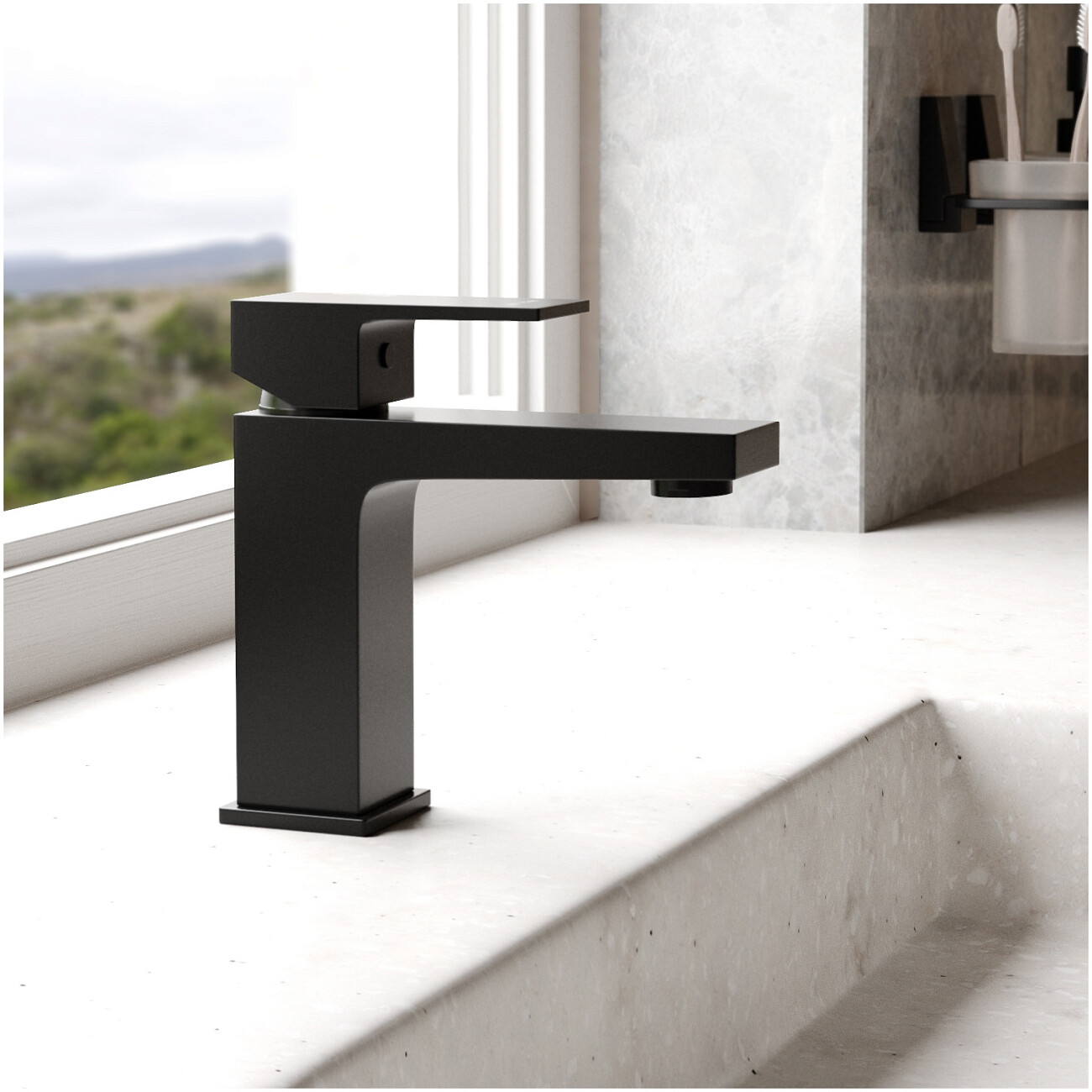 Смеситель для раковины однорычажный черный Wasserkraft Abens 2003 - изображение 2