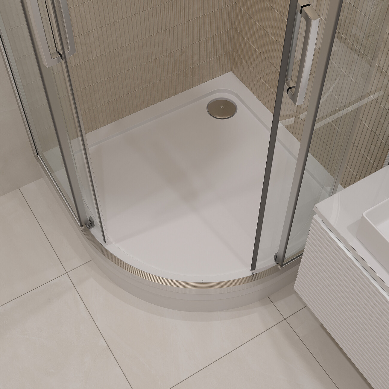 Душевой уголок 100х100 см хром глянец, прозрачное стекло Stworki "Хельсинки" - изображение 6