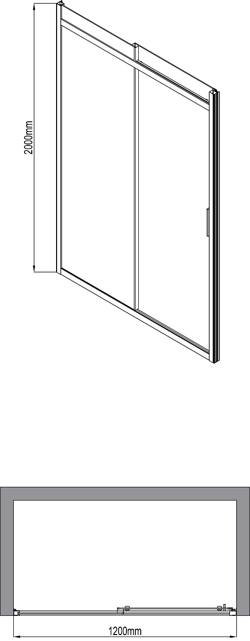 Душевая дверь в нишу раздвижная стеклянная 120 см хром Artemis Agave 110 6.915.000.0110.120.10.88 - изображение 5