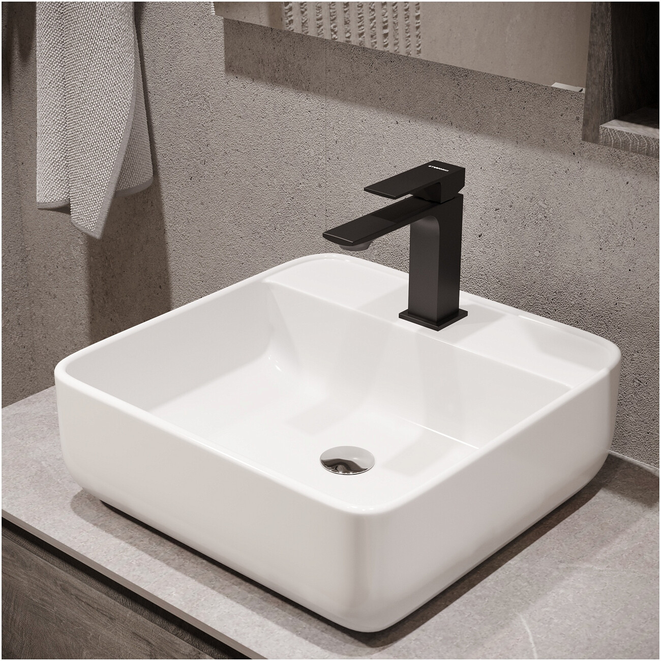 Смеситель для раковины однорычажный черный Stworki "Карлстад" S35010BK - изображение 6