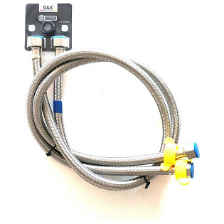Гибкая подводка для смесителя с гайками 100 см хром D&K DC1250081
