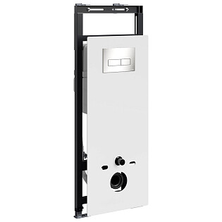 Инсталляция для унитаза с кнопкой смыва никель Wasserkraft Salm 27TLT.010.ME.WH.BN03