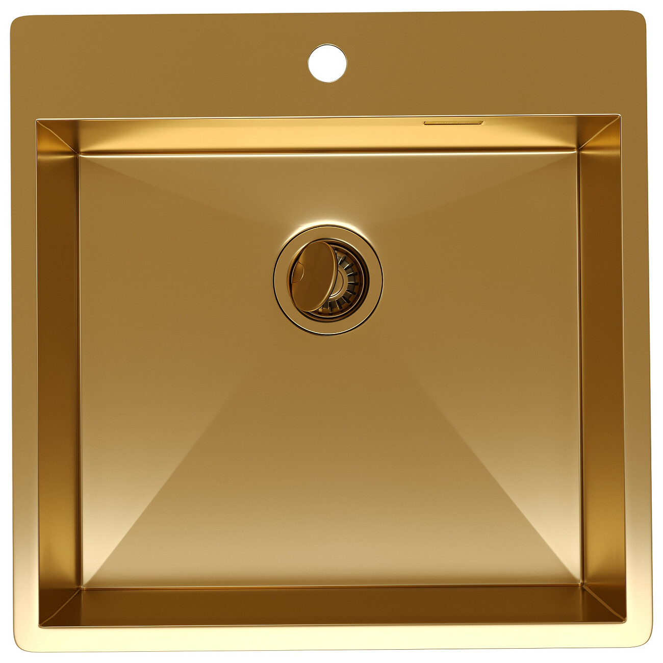 Кухонная мойка из нержавеющей стали 50х50 см брашированное золото Reflexion Iseo RX2250GD - изображение 2