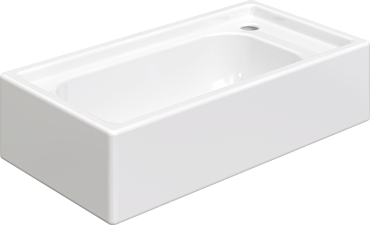 Рукомойник угловой керамический прямоугольный 21х50,5 см белый Stworki 7045-KL - изображение 4