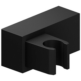 Держатель настенный поворотный для ручного душа прямоугольный черный Wasserkraft A224