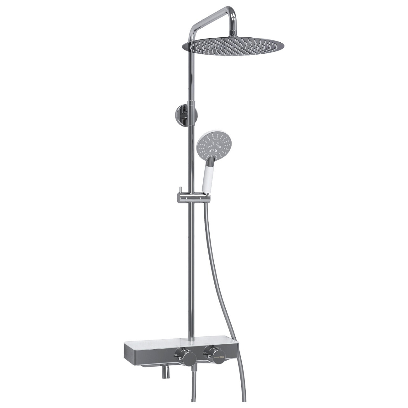 Душевой комплект с верхним душем и лейкой хром Wasserkraft A113.116.058.CH Thermo - изображение 3