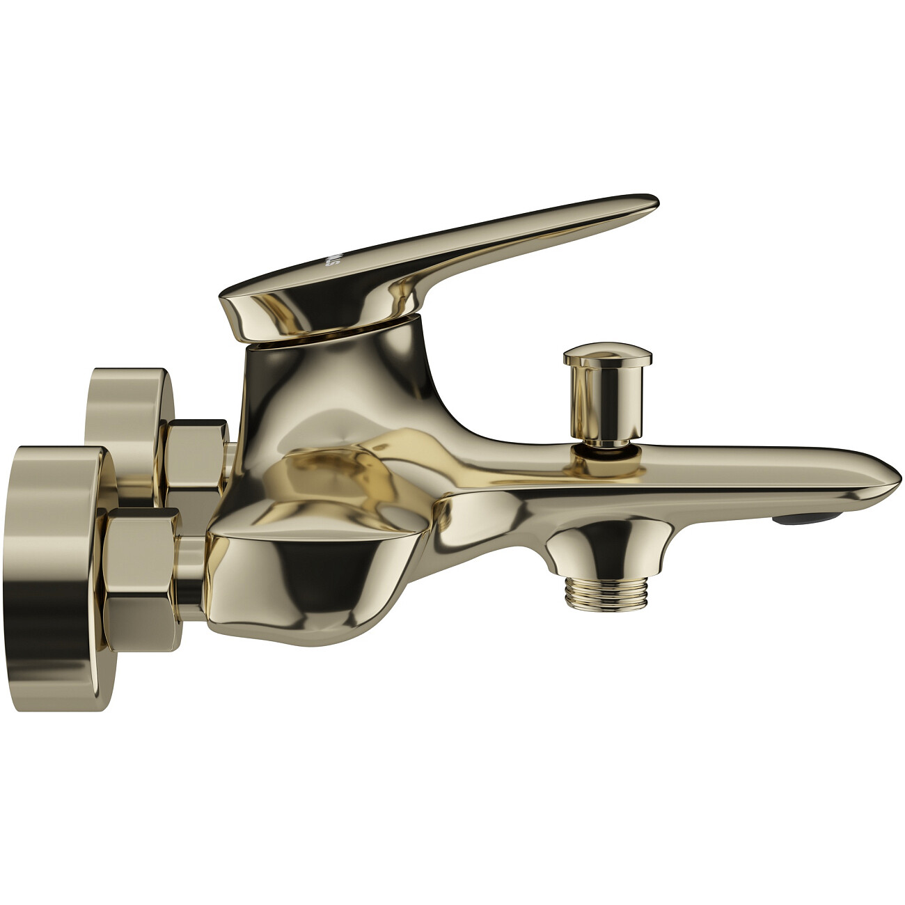 Смеситель для ванны с душем настенный золотой Stworki "Молде" S23100GG - изображение 9