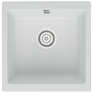 Мойка кухонная кварцевая квадратная белая Point &quot;Бату 45&quot; PN3008W