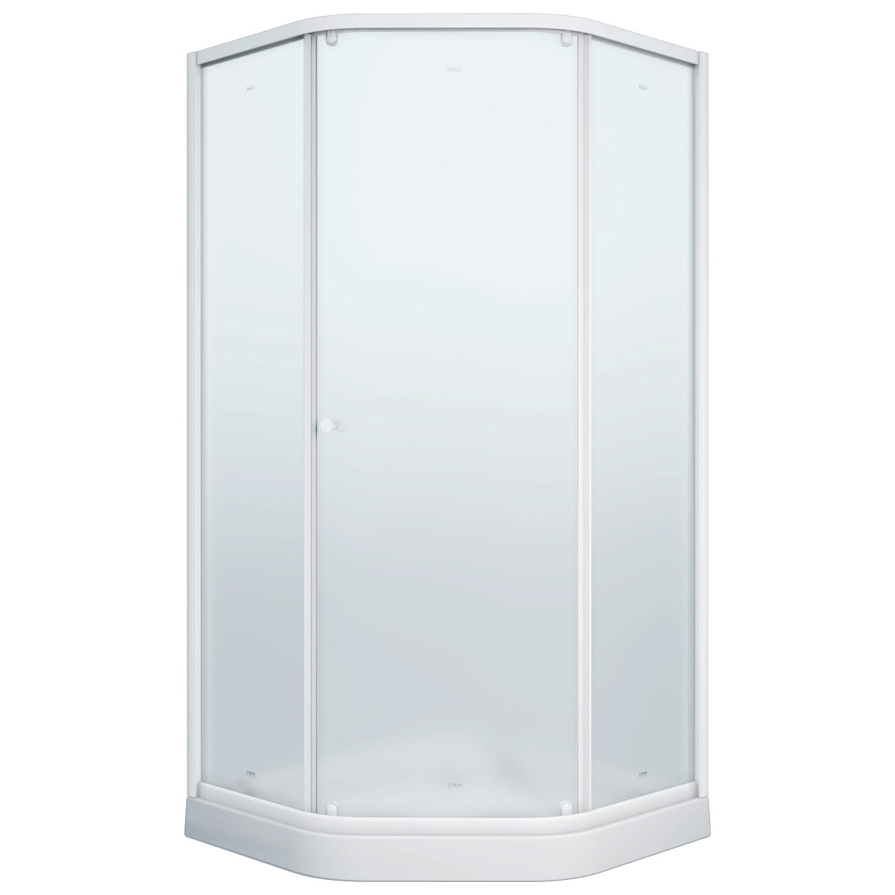 Душевой уголок четверть круга с низким поддоном 90х90 см белый Parly ZEР91FR - изображение 3