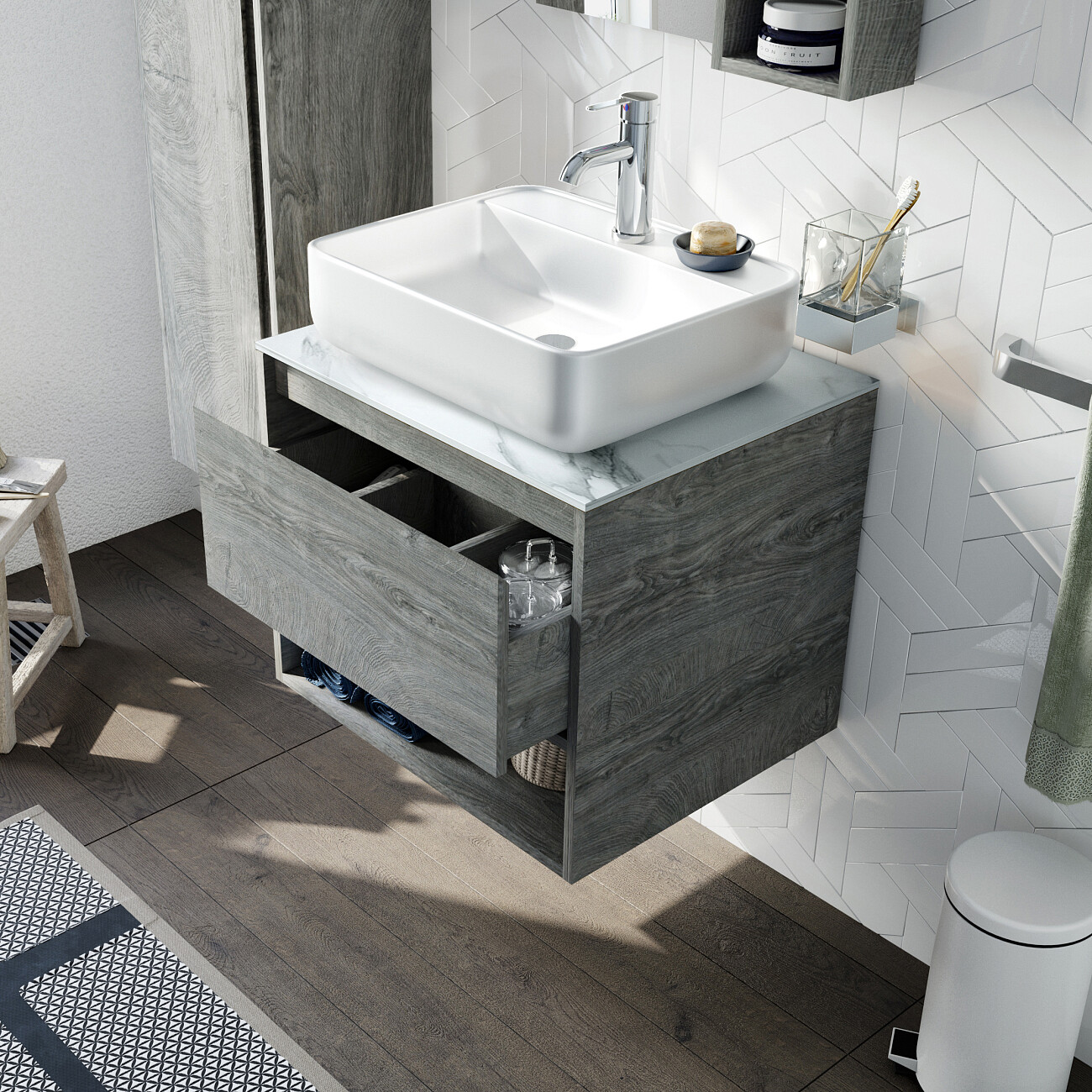 Раковина-чаша фарфоровая 50 см белая Stworki Soul 2 - изображение 8