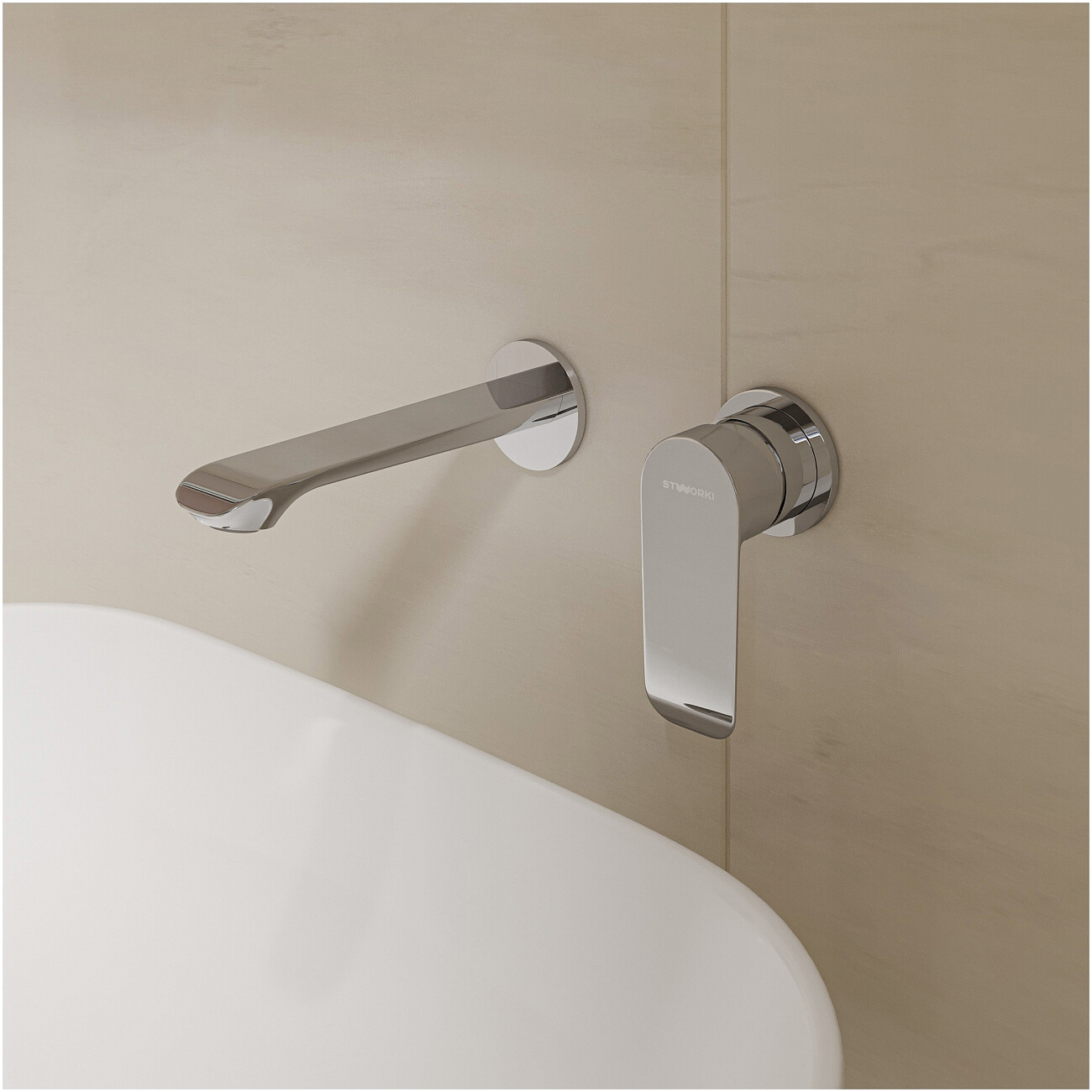 Смеситель для раковины встраиваемый хром Stworki "Копенгаген" S42040CR - изображение 5