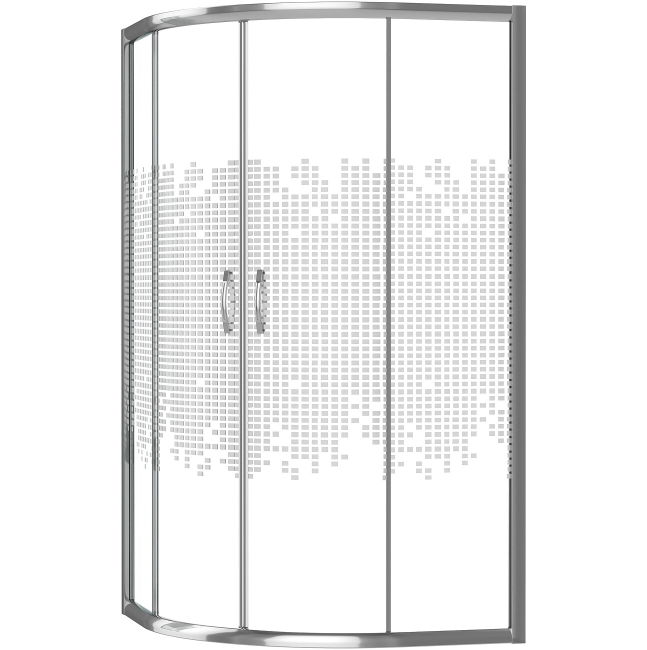 Душевой уголок четверть круга 100х100 см хром Diwo "Архангельск" DS-AR-100х100-CR - изображение 6