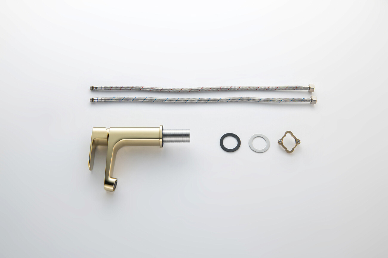 Смеситель для раковины однорычажный золотой Aquatek "Оберон" AQ1210BG - изображение 2