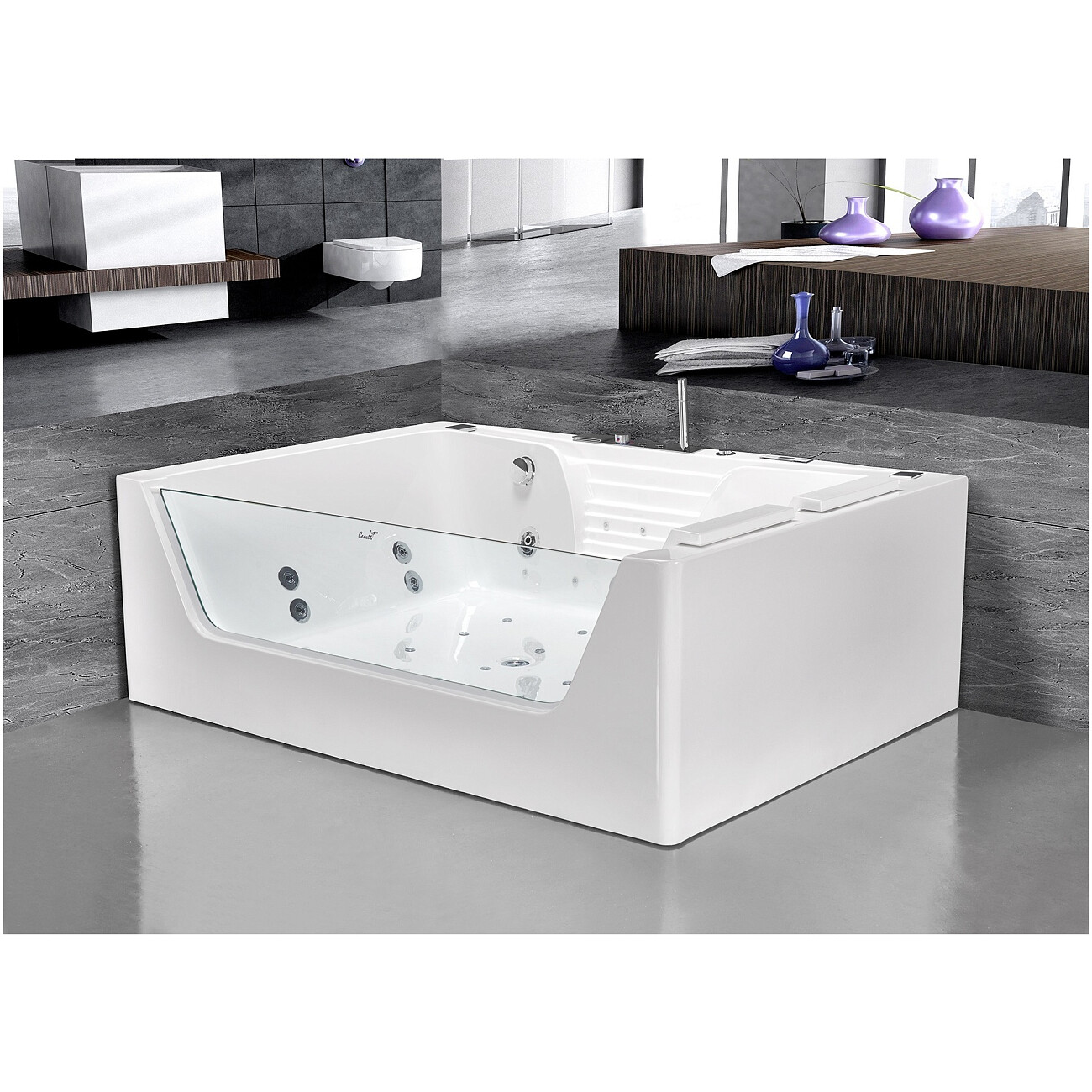 Ванна акриловая гидромассажная белая Cerutti SPA C-478 - изображение 2