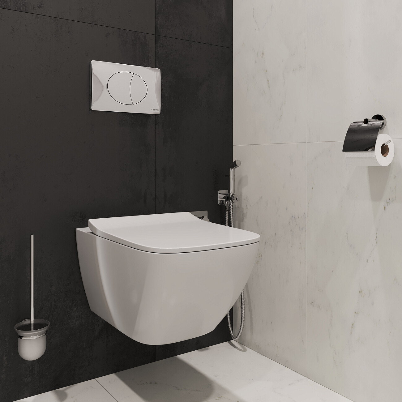 Кнопка смыва хром глянцевый Stworki 230822 - изображение 4