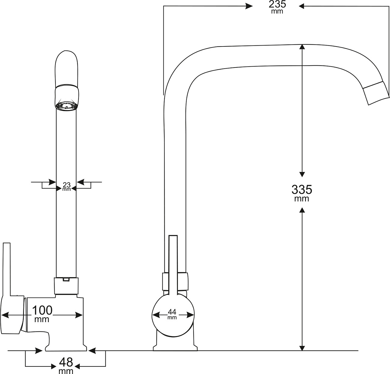 Смеситель для кухни хром Mega Didim MG-CM107 - изображение 3