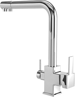 Смеситель для кухни хром Mega Life MG-TK06 с фильтром для воды &quot;Аквафор DWM-101S Морион&quot;