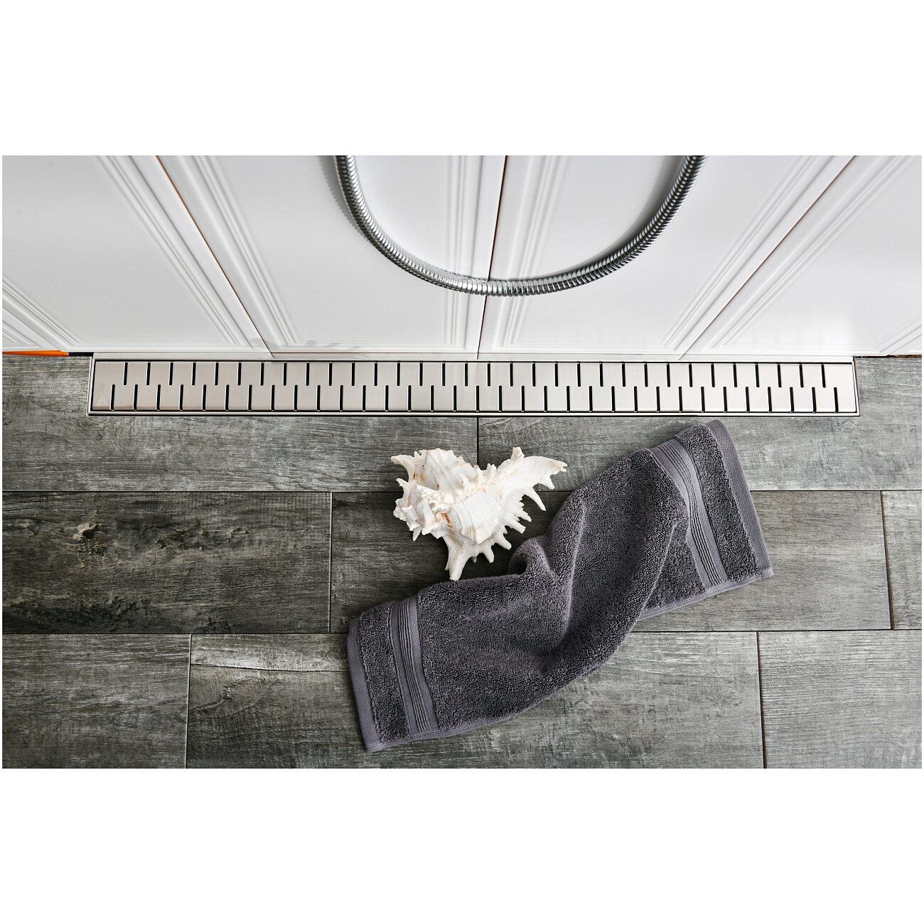 Душевой лоток с решеткой 35 см хром Creto Snake CRE-350 SN - изображение 3