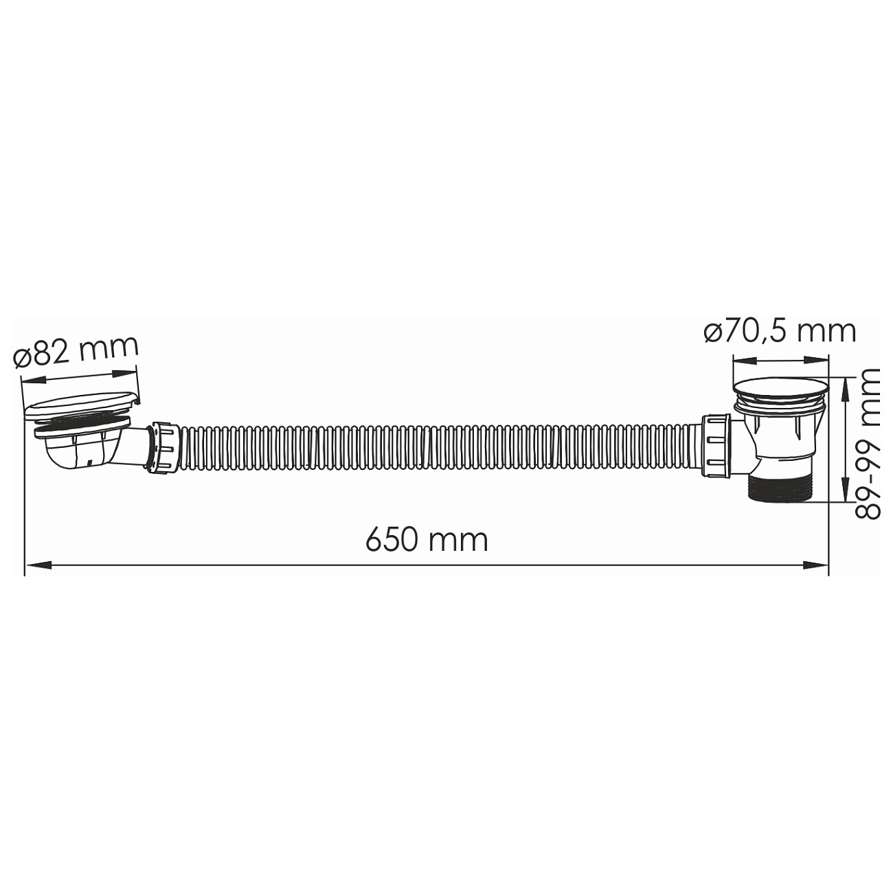 Слив-перелив для ванны click-clack розовое золото A333 - изображение 2