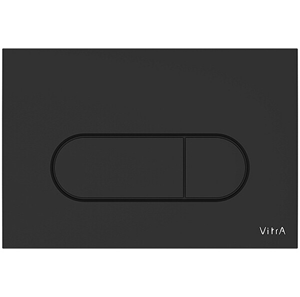 Кнопка смыва пластиковая черная матовая VitrA Root Round 740-2211 - изображение 1