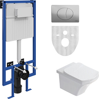 Унитаз с инсталляцией и кнопкой Stworki &quot;Хальмстад&quot; SETK2804-0606-001-1-6000, 510162, 230822