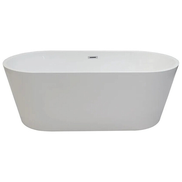 Ванна акриловая отдельностоящая со сливом-переливом белая Cerutti SPA Resia CT7388 - изображение 1