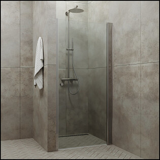 Душевая дверь распашная стеклянная 185х70 см хром &quot;Уно&quot; Triton Щ0000036860