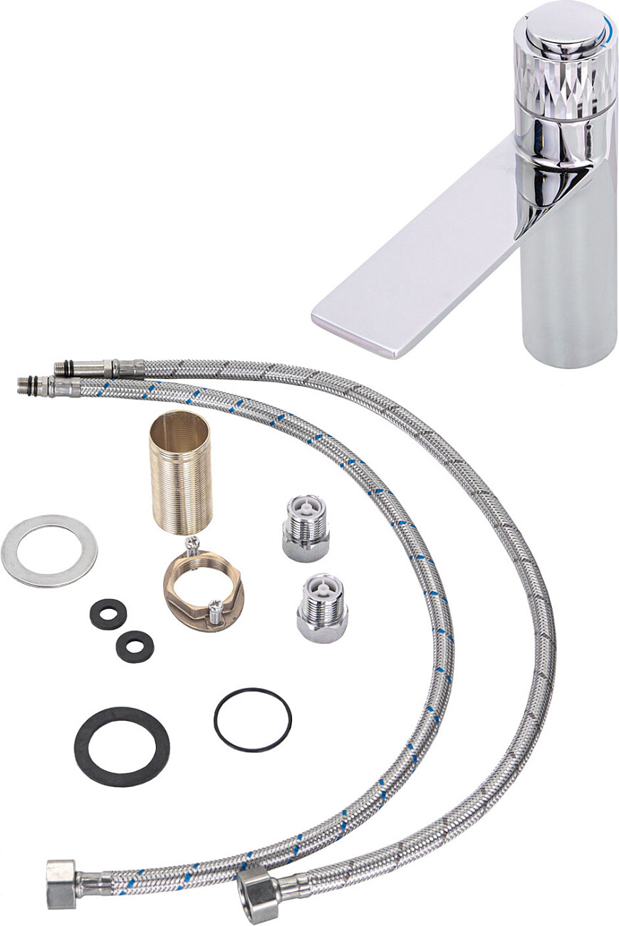 Смеситель для раковины нажимной хром Stworki "Ульвик" UL-01cr - изображение 6