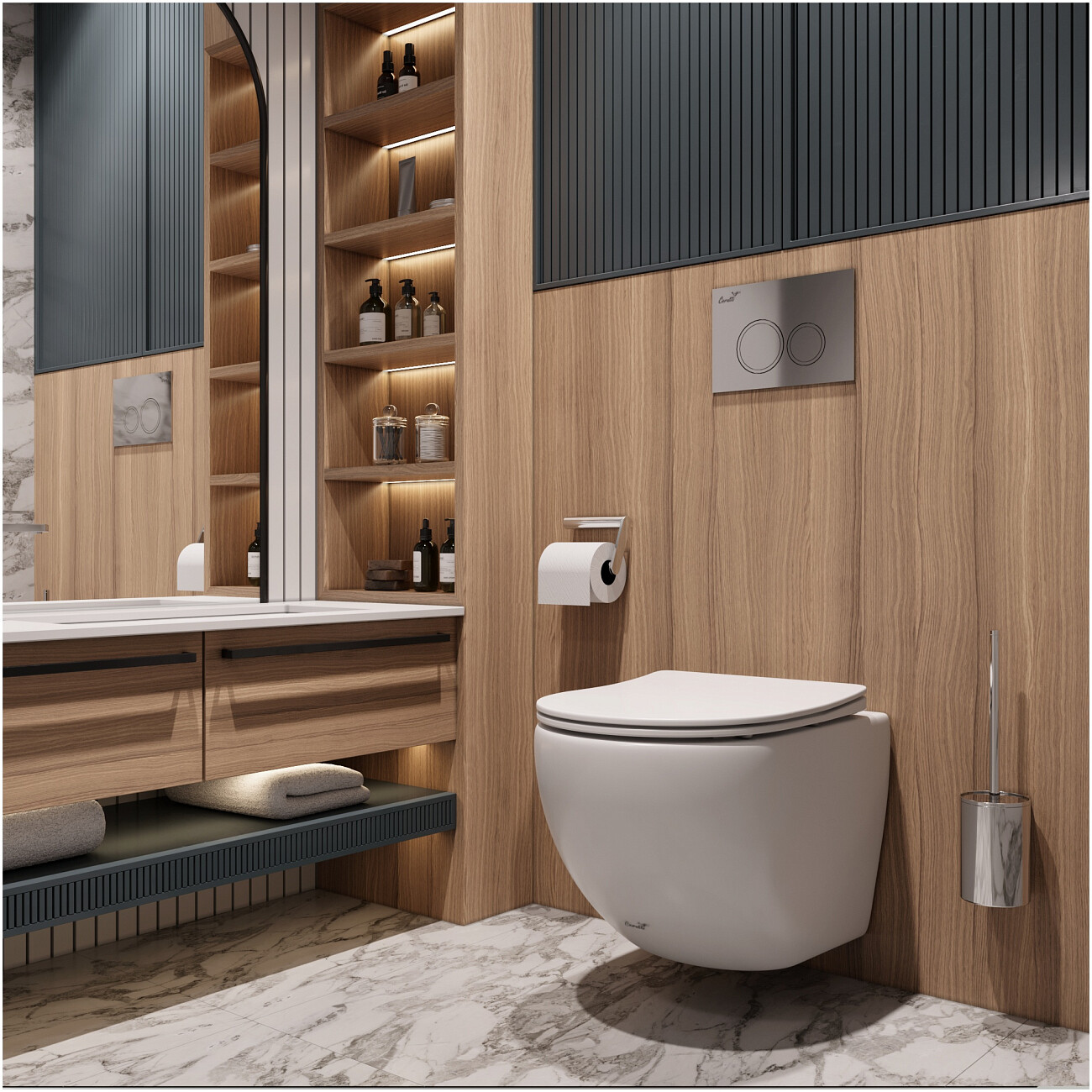 Унитаз подвесной безободковый белый матовый Cerutti SPA Sella Aria MW CT9161 - изображение 2